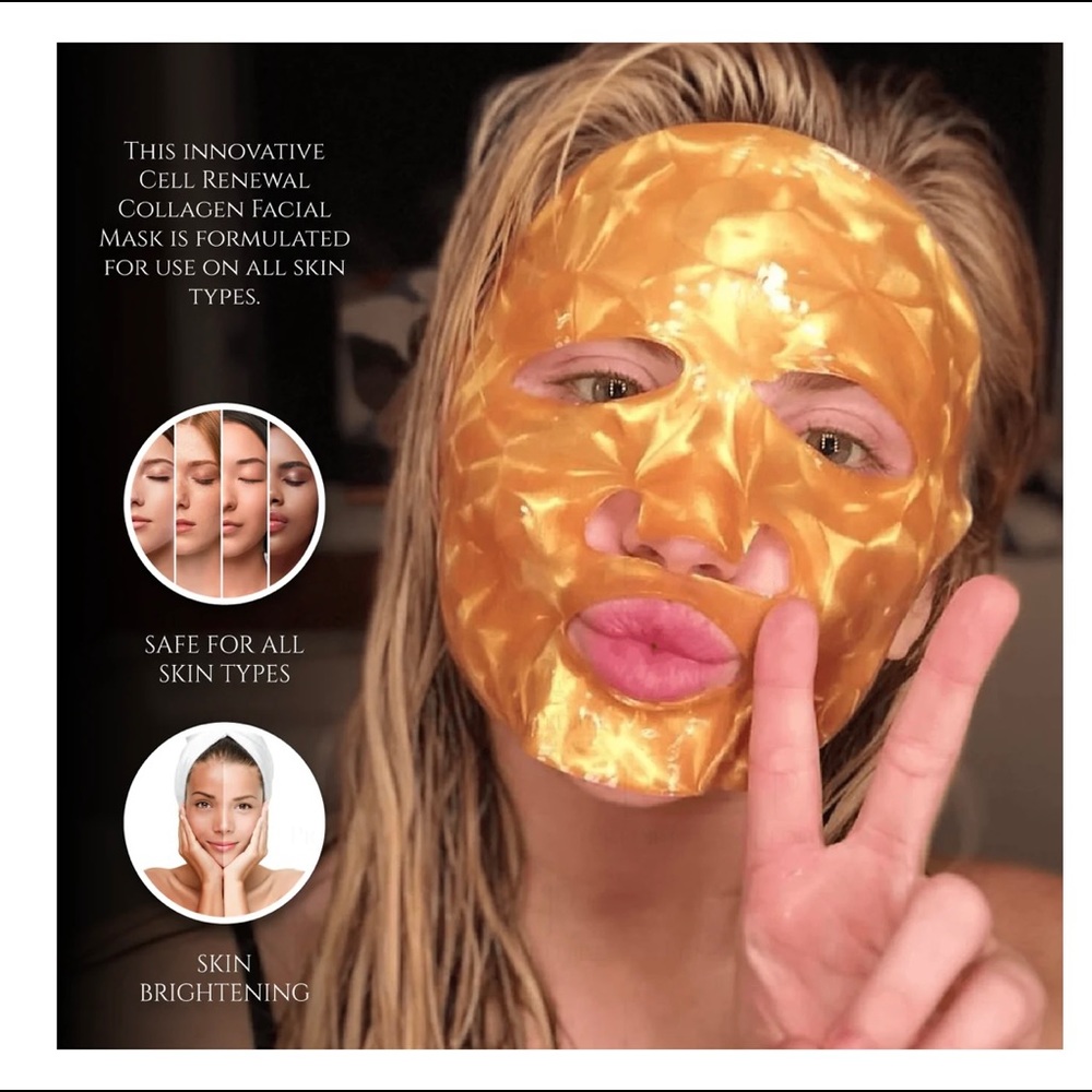 Set of 10 Anti Aging Oxygen, Vitamin E Booster & Cell Renewal Collagen Masks - Picture 4 of 5